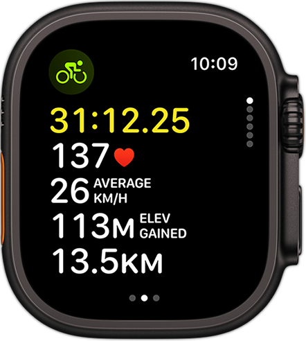 Running form metrics providing the person's pace and distance