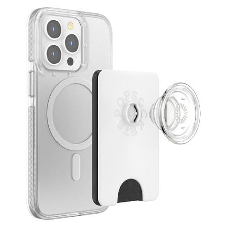 PopSockets PopWallet+ with MagSafe - Clear