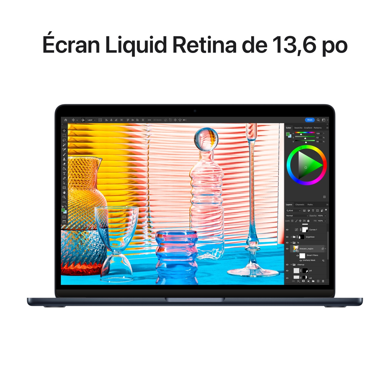 French (Canadian) 13-inch MacBook Air: Apple M2 chip with 8-core CPU and 8-core GPU, 256GB - Midnight