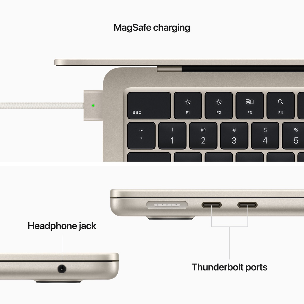 inch MacBook Air: Apple M2 chip with 8-core CPU and 8-core GPU, 256GB