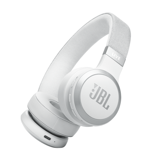 JBL Live 670NC Wireless On-Ear Noise Cancelling Headphones - White