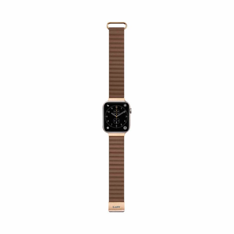 LAUT 44mm/42mm Leather Novi Lux Loop for Apple Watch  - Sepia Brown