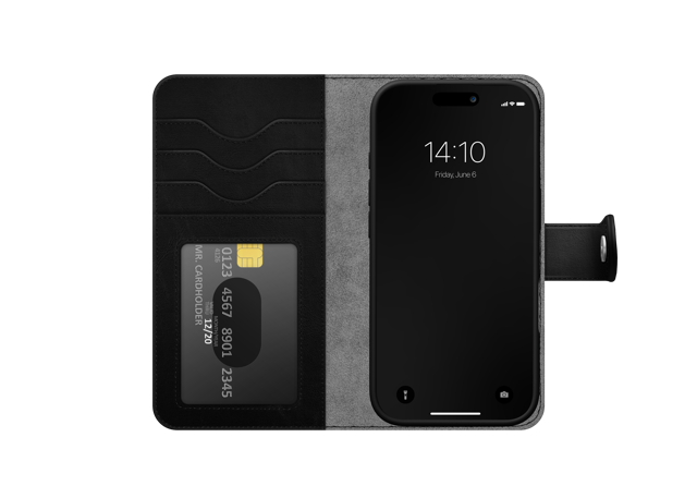 Ideal of Sweden Wallet Case with MagSafe for iPhone 16 - Black