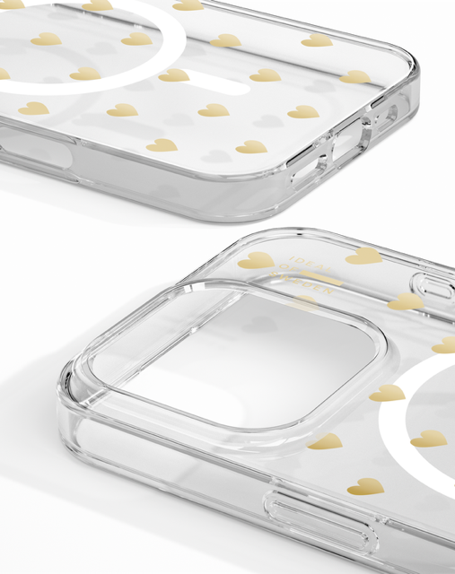 Ideal of Sweden Clear Case with MagSafe for iPhone 16 Pro Max - Golden Hearts