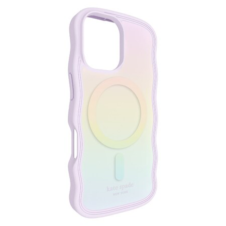 kate spade new york Wavy Protective Case with MagSafe for iPhone 16 Pro Max - Opal Iridescent