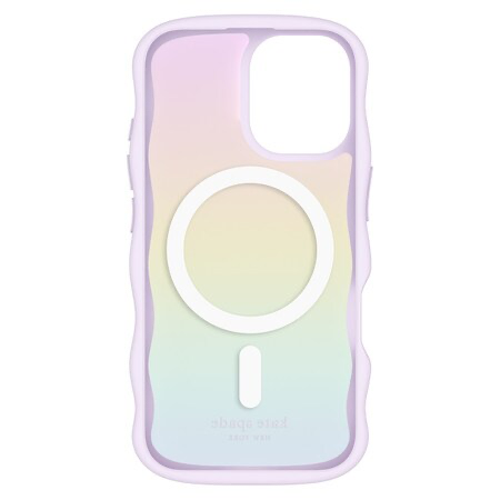 kate spade new york Wavy Protective Case with MagSafe for iPhone 16 Pro Max - Opal Iridescent