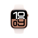 Apple Watch Series 10 Rose Gold Aluminium Case with Light Blush Sport Band