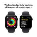 Apple Watch Series 10 GPS 46mm Jet Black Aluminium Case with Black Sport Band