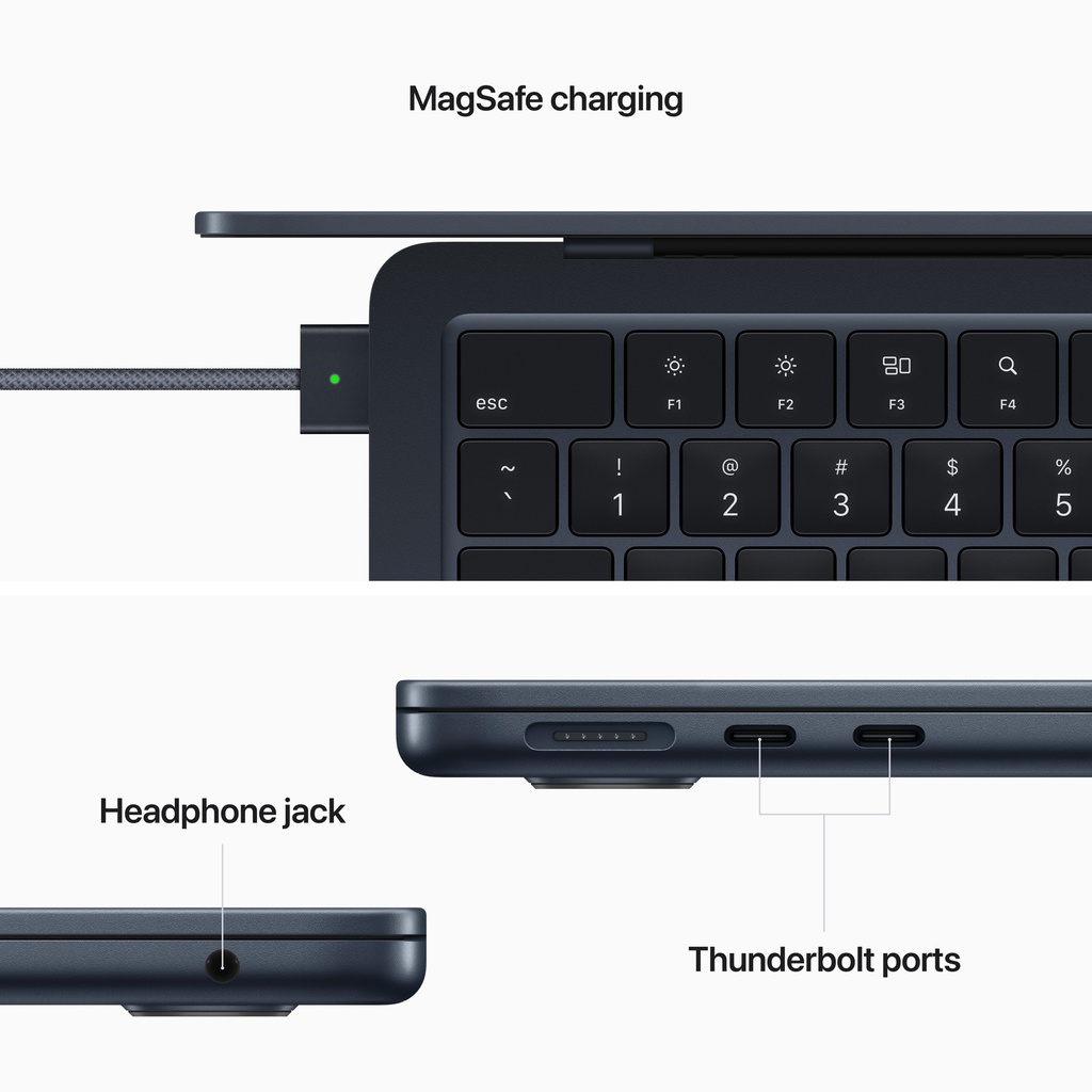 Apple MacBook Air: M2 chip with 8‑core CPU, GPU, 16‑core Neural Engine, 256GB