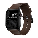 Nomad 42/44/45mm Modern Strap for Apple Watch - Black Harware / Brown Leather