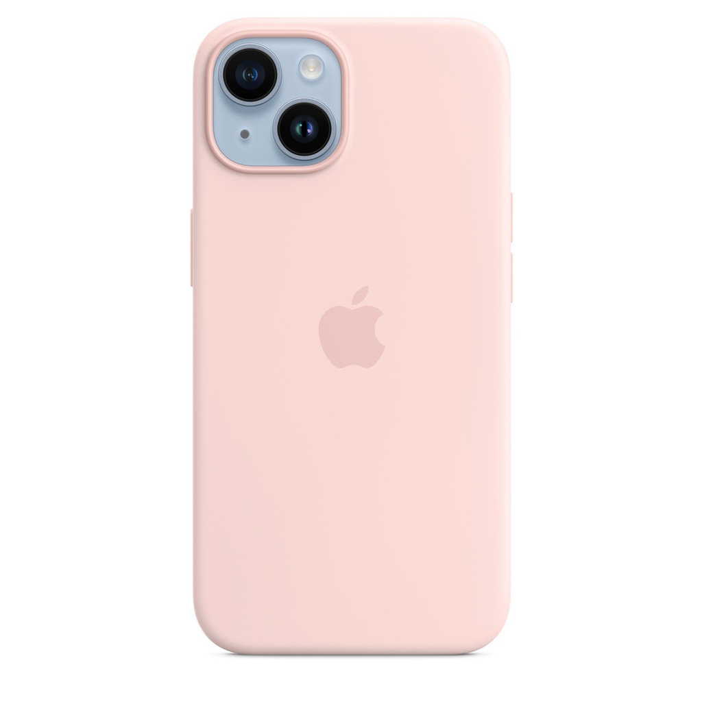 Apple iPhone 14 Silicone Case with MagSafe - Chalk Pink