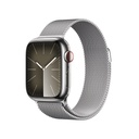 Apple Watch Series 9 Silver Stainless Steel Case with Silver Milanese Loop