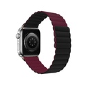 Logiix Vibrance Link Magnetic Silicone Apple Watch Ultra Band 42/44/45/49mm - Black/Burgundy