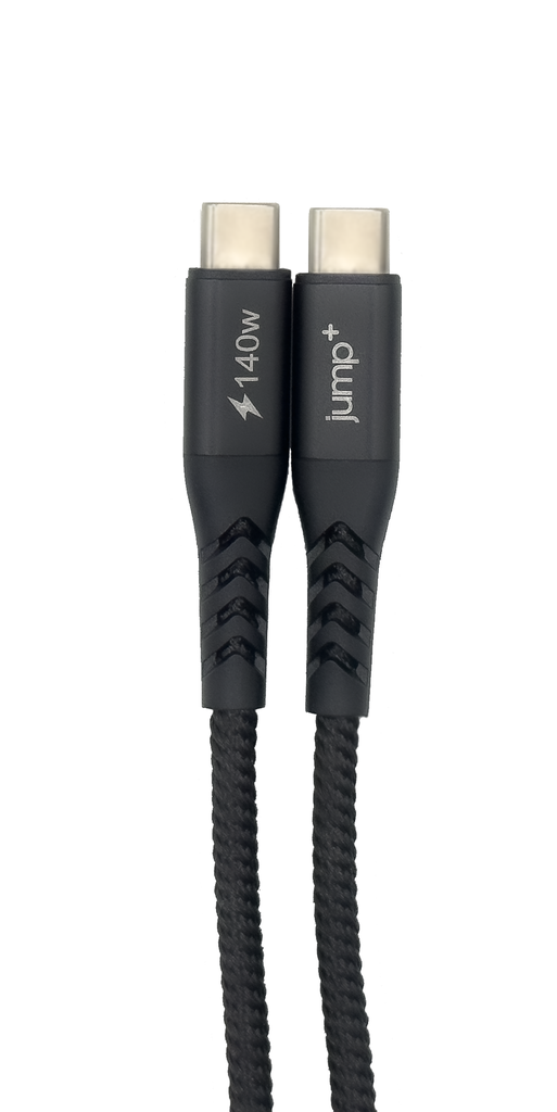 jump+ USB-C to USB-C 1M Braided Pro Cable - Black