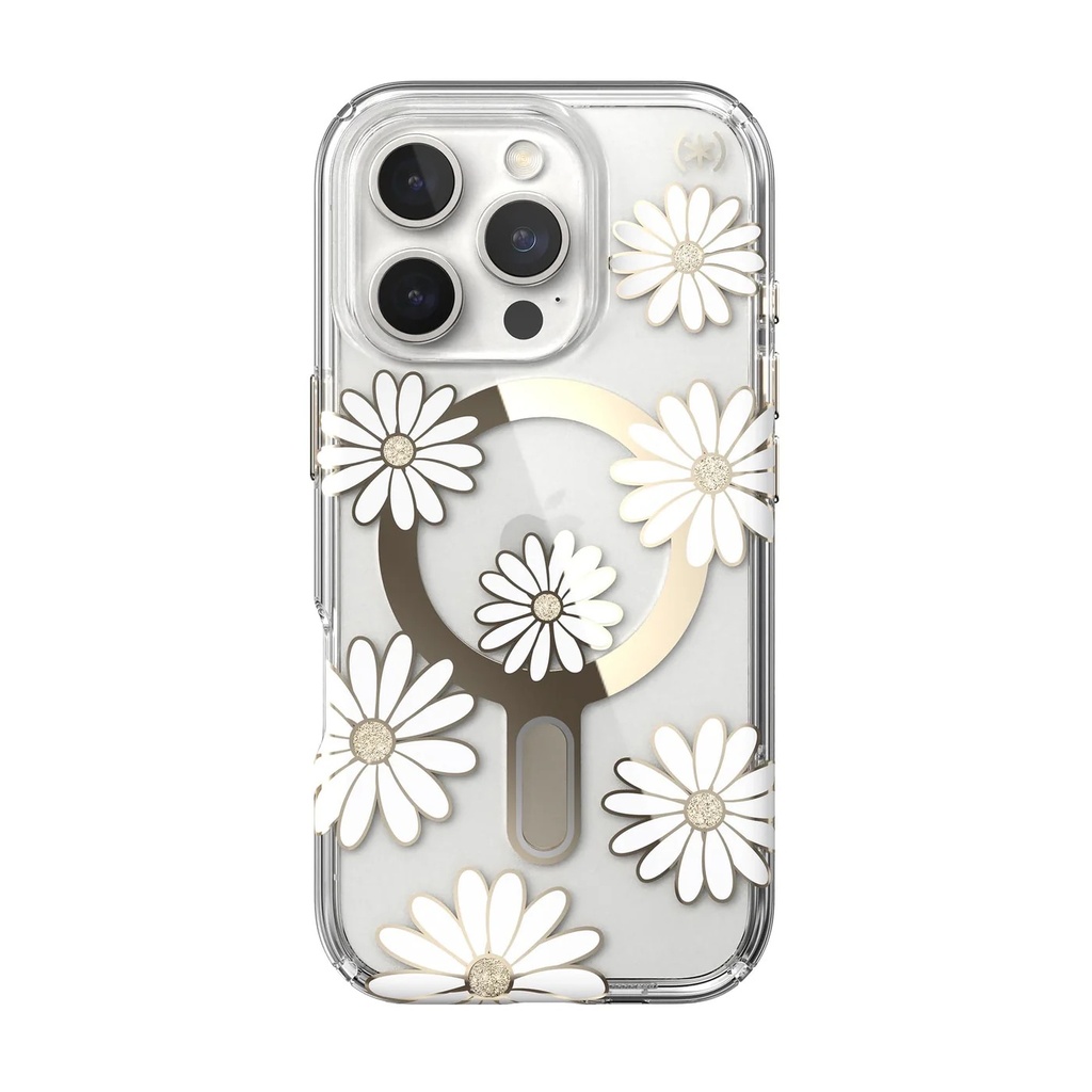 Speck Case with ClickLock/MagSafe for iPhone 16 Pro - Sunshine Daisy