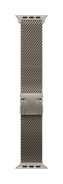 49mm Natural Titanium Milanese Loop - Medium