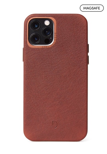 [D22IPO61BC6CHB] Decoded MagSafe Leather Backcover for iPhone 13 - Chocolate Brown