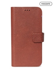 [D22IPO61PDW4CHB] Decoded MagSafe Leather Detachable Wallet for iPhone 13 Pro - Chocolate