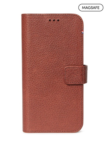 [D22IPO61PDW4CHB] Decoded MagSafe Leather Detachable Wallet for iPhone 13 Pro - Chocolate