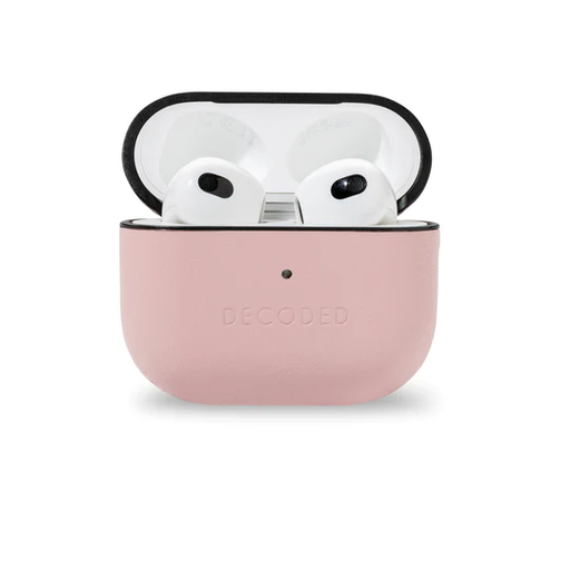 [D21AP3C1PK] Decoded Leather Aircase for Airpods 3rd generation - Silver Pink