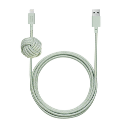 [NCABLE-L-GRN-NP] Native Union 3M USB to Lightning Knot Night Cable - Sage