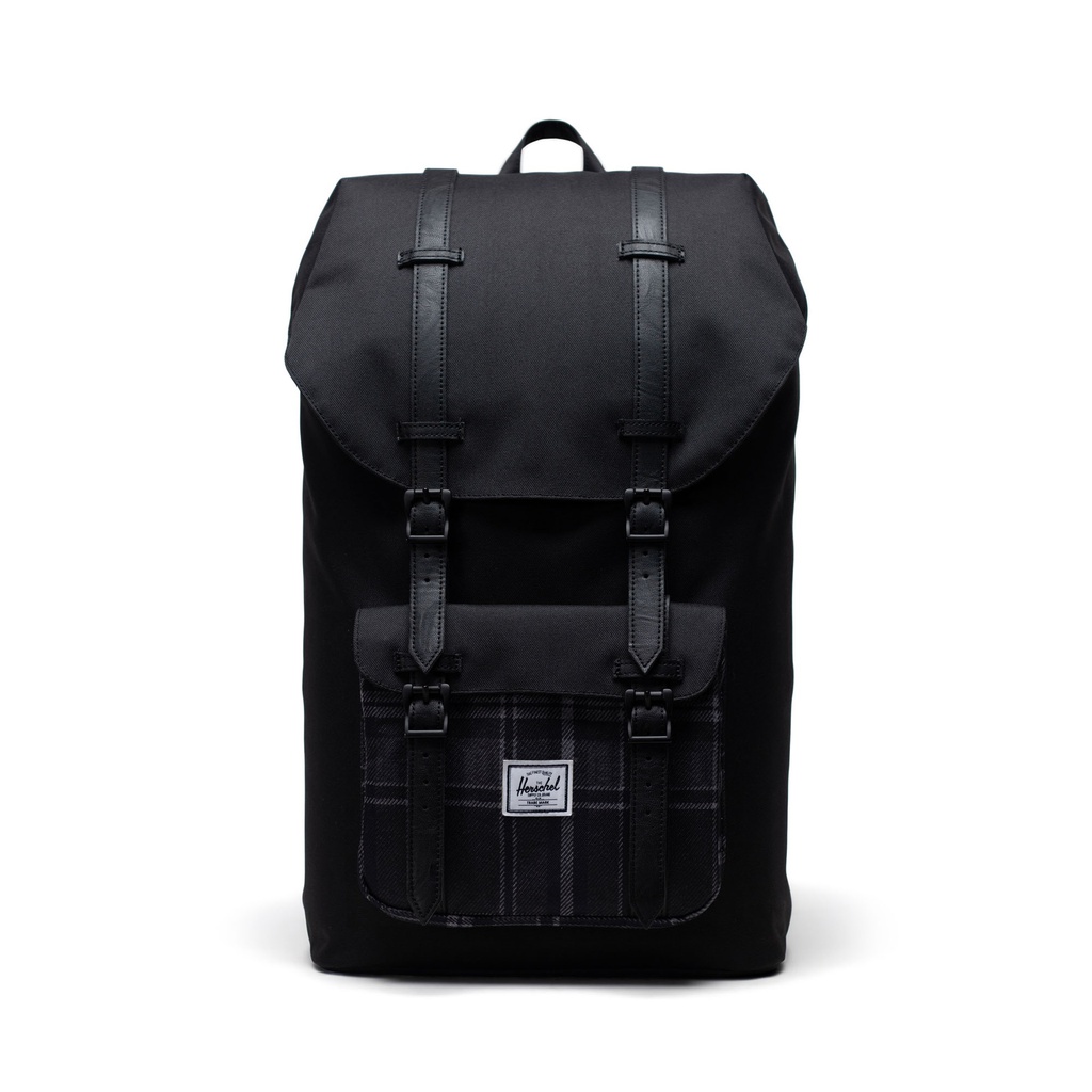 Herschel Supply Little America BackPack Black Grayscale Plaid