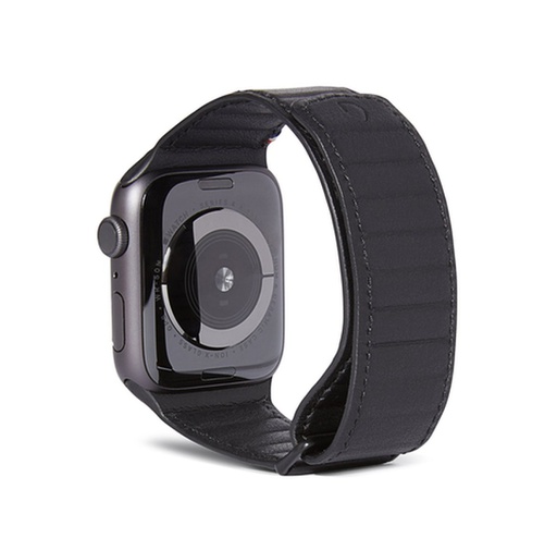 [D9AWS40TS1BK] Decoded Leather Magnetic Traction Strap for Apple Watch 38/40/41mm - Black