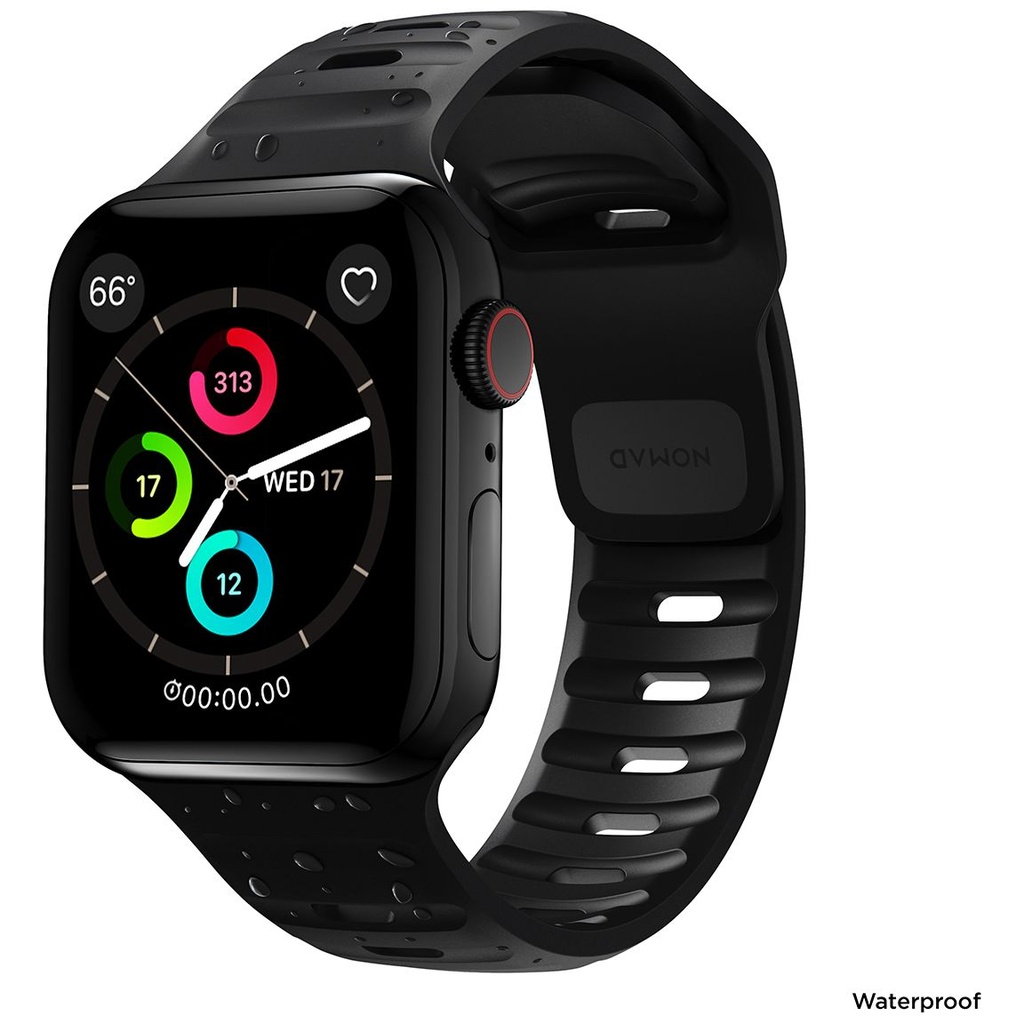 Nomad Sport Waterproof Band for Apple Watch 42 44 45mm Black