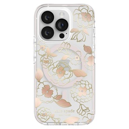 [KSIPH-239-GFL] kate spade Defensive Hardshell for MagSafe Case for iPhone 14 Pro - Gold Floral