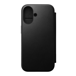 [NM01682585] Nomad Modern Leather Folio Case with MagSafe for iPhone 16 Plus - Black