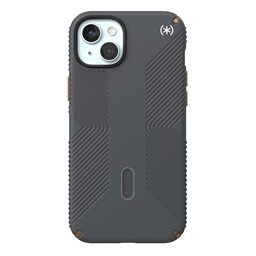 [150439-3212] Speck Presidio2 Pro Grip Case with MagSafe/Click Lock for iPhone 15 - Charcoal Grey/Cool Bronze