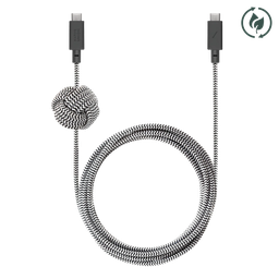 [ACABLE-C-ZEB-NP] Native Union 2.4M Knot Anchor Cable USB-C to USB-C Cable - Zebra