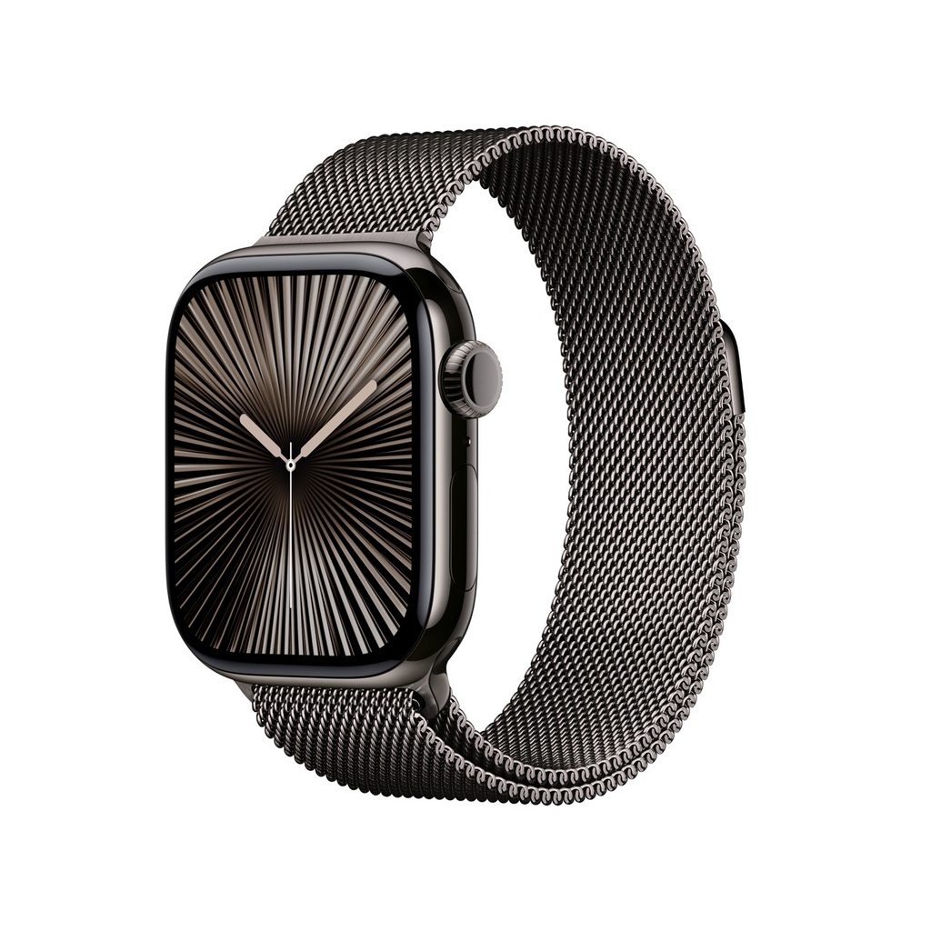 Apple Watch Series 10 GPS Cellular Slate Titanium Case with Slate Milanese Loop JumpPlus