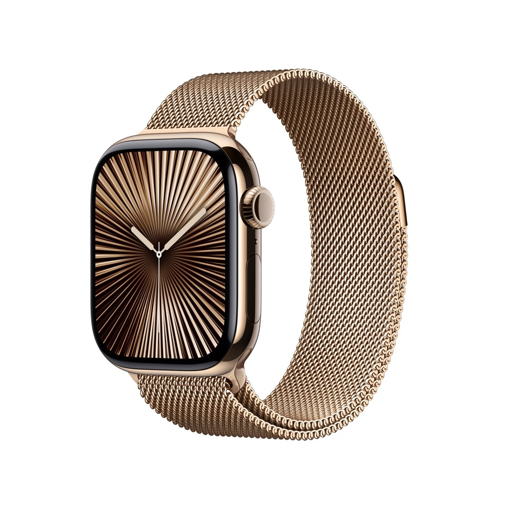 Gold stainless steel case with gold milanese loop on sale