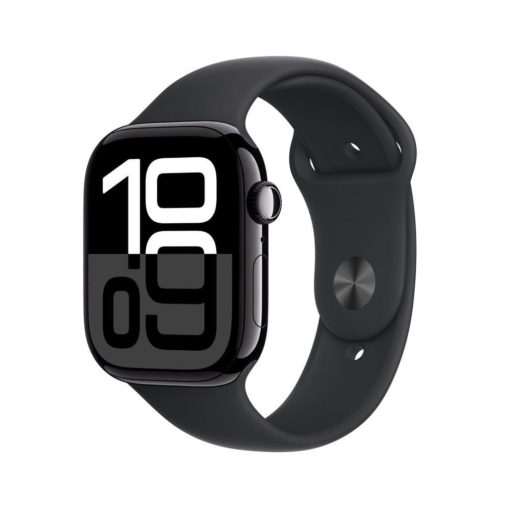 Apple Watch Series 10 Jet Black Aluminium Case with Black Sport Band JumpPlus