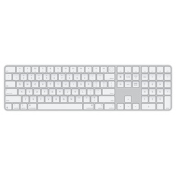 [MXK73LL/A] Magic Keyboard with Touch ID and Numeric Keypad for Mac models with Apple silicon - White (USB-C to USB-C)