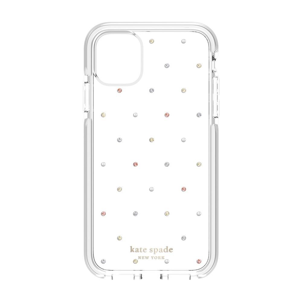 kate spade Hardshell Case for iPhone XR Store Scene Black Gold Foil Clear