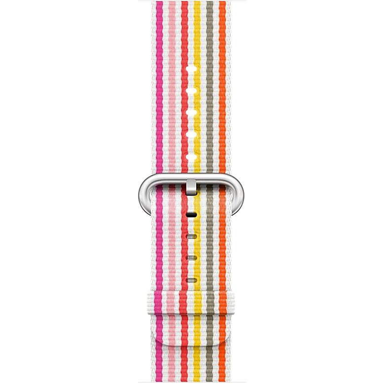 Apple Watch 38mm Pink Stripe Woven Nylon Band Demo JumpPlus