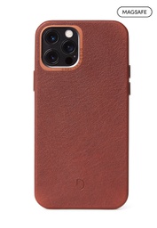 [D20IPO61BC6CBN] Decoded Leather Backcover iPhone 12/12 Pro  - Brown - Made for MagSafe